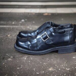 Vintage SKECHERS Buckle Loafers Monk Strap Chunky Y2K 90s Shoes Men's Size 9.5